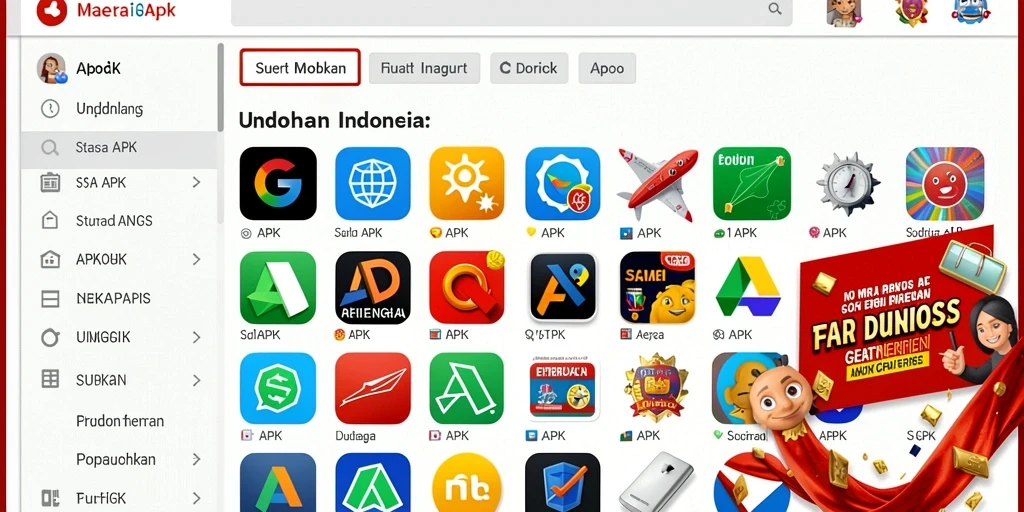 Banyak pilihan permainan dengan berbagai tema.