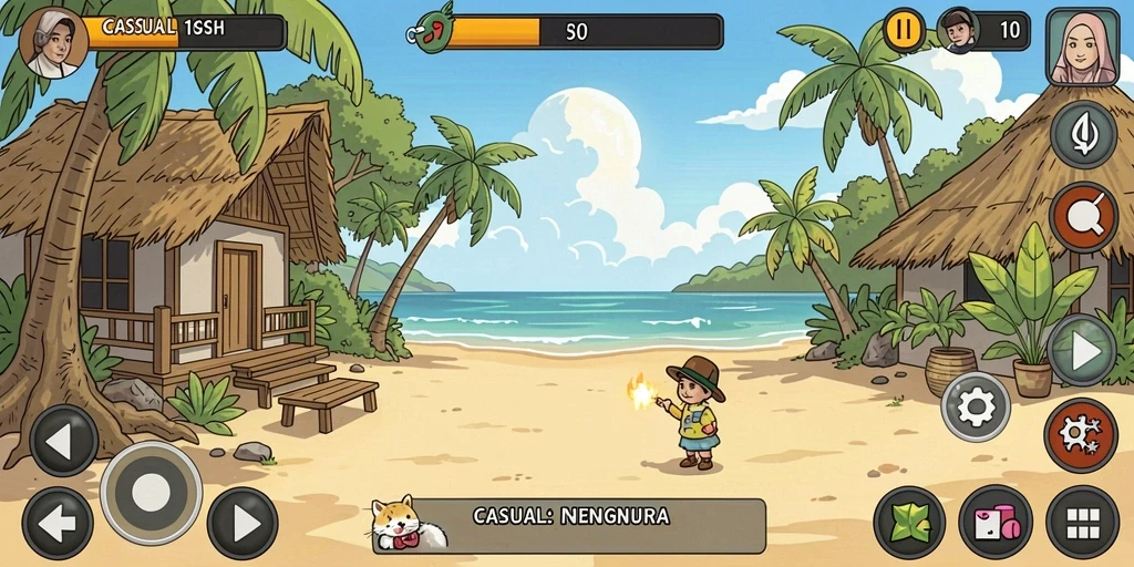 Ilustrasi permainan slot yang mendebarkan.
